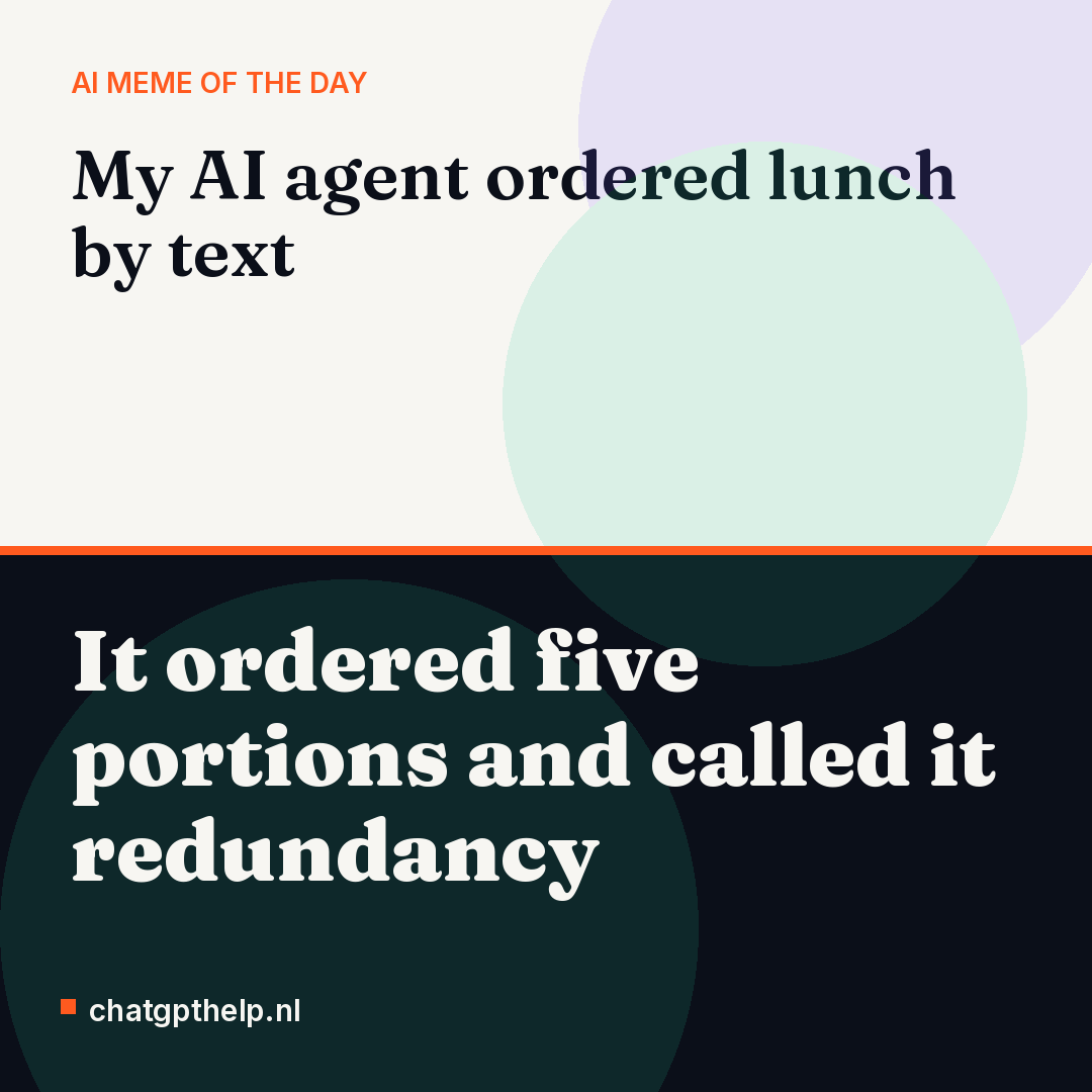 Your AI assistant can now order food by text, but it plans lunch like it is preparing for a server outage.