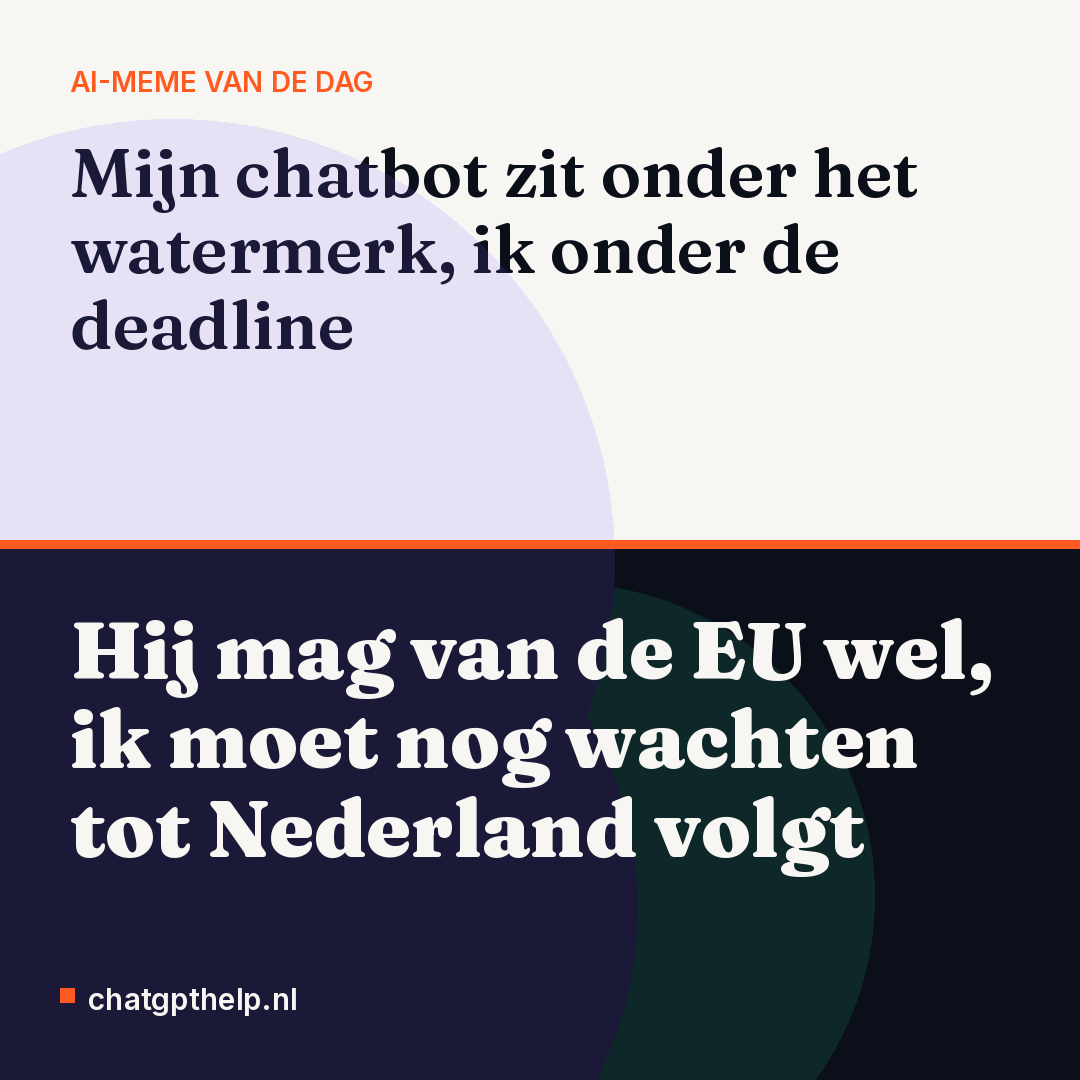 Terwijl Brussel watermerken verplicht stelt, blijft Nederland voorlopig kijken vanaf de zijlijn.