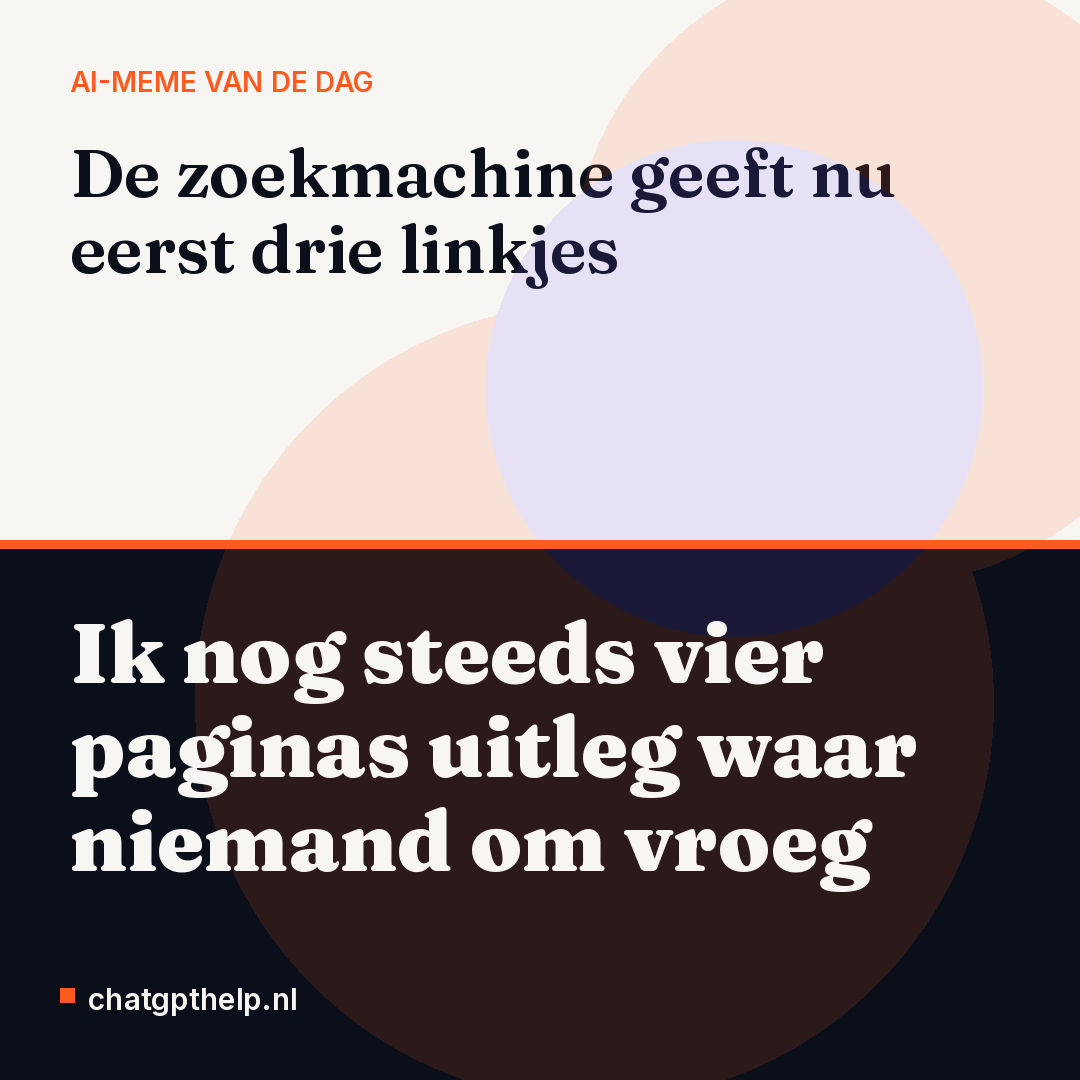 Google zet linkjes vooraan in AI-resultaten, maar het antwoord blijft even lang duren.