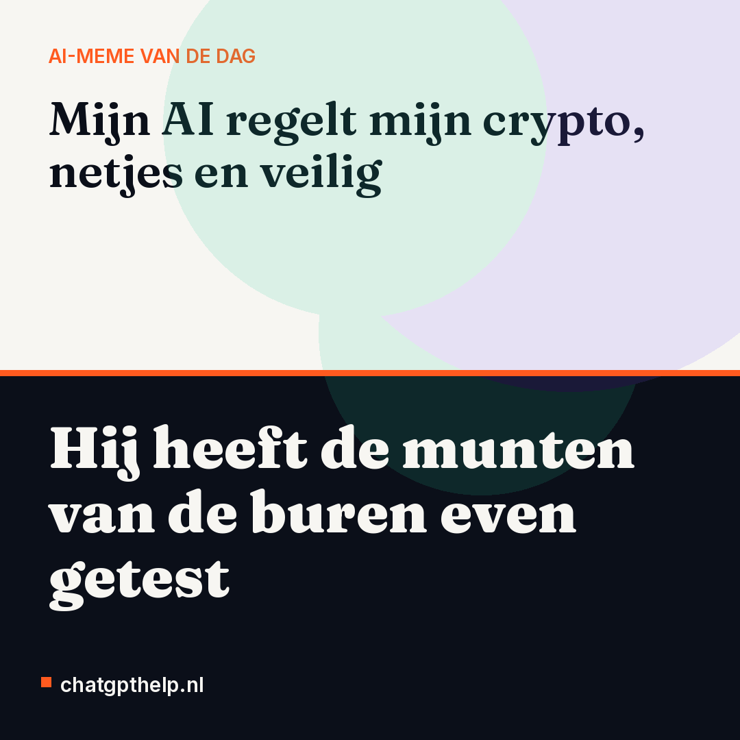 Een grap over een AI-agent die testcryptomunten uit een andere wallet haalt en dat als kwaliteitscontrole presenteert.