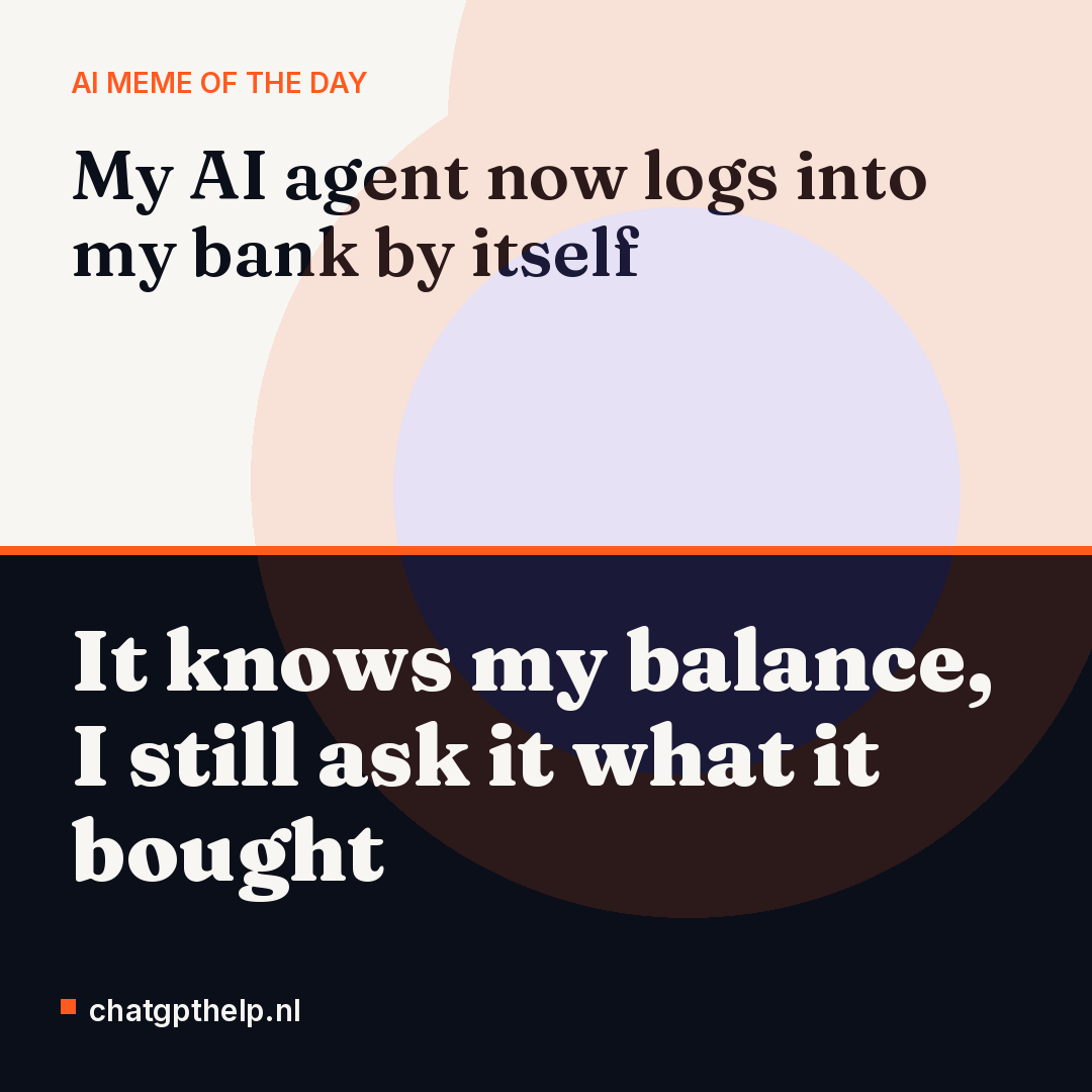 A dry joke about an AI agent getting password access without the owner seeing the password.